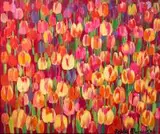Beata Murawska, Pink Stars, 2017, 2017, olej, płótno