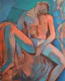 Juliusz Lewandowski, Akt czerwony, 2016, 2016, akryl, płótno