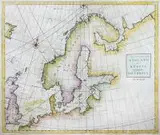 Edmund Halley Nathaniel Cutler, A general chart from England to Russia including the Baltick Sea