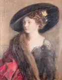 Teodor Axentowicz, Portret damy, 1910 r.