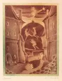 Emil Kunke, Czarownice, 1931 r., 1931, litografia, papier