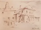 Bronisław Jamontt, Szkice, kredka, papier