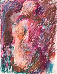 Autoportret w kapeluszu, 1998 r. by Jerzy Panek, 1998, pastel, papier, 25, sold Jan 2017