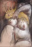 Malum Vincit Pescis, 1997 r. by Franciszek Starowieyski, 1997, pastel, papier, sold Jan 2017