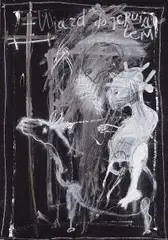 Henryk Cześnik, Wjazd do Jerusalem, 2001 r., 2001, ołówek, pastel, emulsja, papier