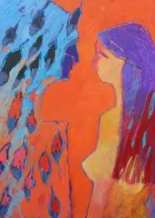 Tomasz Wojtysek, Letnie spotkanie, 2015, 2015, olej, płótno
