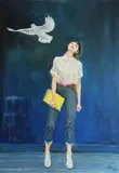 Katarzyna Orońska, Follow the Pigeon, 2016, 2016, akryl, płótno