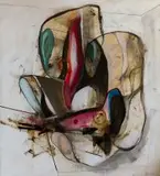 Mateusz Rybka, Poziom wymiany myśli, 2016, 2016, technika mieszana, płótno