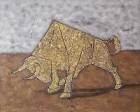 Małgorzata Bryndza, Byk, 2016, 2016, olej, płótno