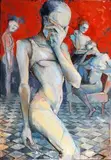 Wstyd, 2016 by Sylwia Mużyło-Bajsarowicz, 2016, olej, płótno, sold Dec 2016