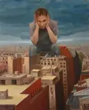 Piotr Betlej, Miasto, 2016, 2016, olej, płótno