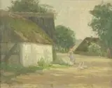 Anna Wolkenhauer, Gęsiareczka, olej, tektura