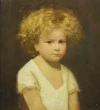 Max Weese, Portret dziecka, olej, płótno