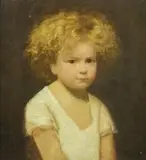 Max Weese, Portret dziecka, olej, płótno