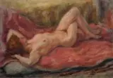 Józef Pankiewicz, Akt na kanapie, 1923 r., 1923, olej, płótno