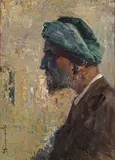 Portret mężczyzny by Henryk Baranowski, olej, płyta malarska, sold Nov 2016