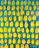 Żółte tulipany, 2015 r. by Edward Dwurnik, 2015, akryl, płótno, sold Nov 2016