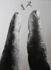 Sławomir Wojtkiewicz, Palce Paolo, 2016, 2016, akryl, płótno