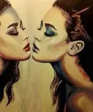 Iwona Kołodziej, Kiss 2, 2016, 2016, olej, płótno