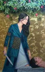 Janusz Magiera, Judith, 2016, 2016, olej, szlagmetal, płótno