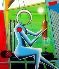 Piotr Ignacy Kopczyński, We can have a drink, 2016, 2016, akryl, płyta