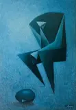 Łukasz Czernicki, Myśliciel, 2006, 2006, technika własna, płótno