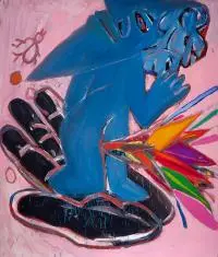 Ryszard Grzyb, Cichy i czysty jak figurka ze szkła, 1986, 1986, olej, płótno