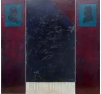 Marek Radke, Mozart, tryptyk, 1991, 1991, olej, sklejka