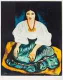 Moïse Kisling, Cyganka, litografia barwna, papier, 58