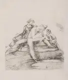 Szczęśliwa rodzina by Eugeniusz Zak, miękki werniks, papier, 12, sold Oct 2016