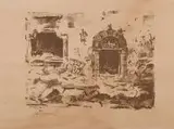 Antoni Suchanek, Warszawa ? ul. Świętojańska, 1945 r., 1945, litografia, papier, 29, 5 39