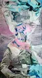 Szymon Kula, Twarzą w twarz, z cyklu Taksydermia, 2016, 2016, akryl, płótno