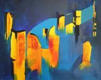 Anna Jakubiak-Sęk, Dubaj, 2015, 2015, akryl, płótno