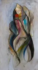 Mateusz Rybka, Ckliwie splątali nogi, 2016, 2016, technika mieszana, płótno