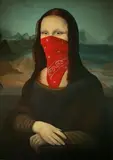 Tycjan Śmiały, Lisa Smile, 2016, 2016, olej, bitum postarzające, płótno