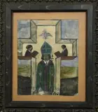 W kościele by Nikifor Krynicki, akwarela/papier, 19, sold Oct 2016
