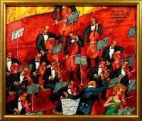 Witold Pałka, Orkiestra, olej, płótno