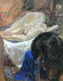 Małgorzata Maciąg, Odpoczywająca, 1923 r., 1923, pastel, papier