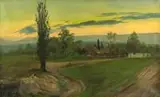 Zachód słońca, 1904 r. by Władysław Stanisław Gołaszewski, 1904, olej, płótno, sold Sep 2016