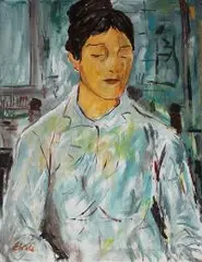 Eugeniusz Eibisch, Portret kobiety, olej, płótno