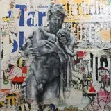 Mieczysław Robert Sitarczyk, 0071 Art, 2016, 2016, technika własna, kolaż, płyta