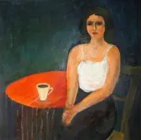 Barbara Faron, Mała czarna, 2012, 2012, olej, płótno