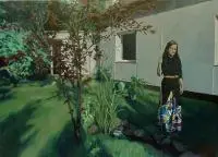 Maria Danielak, Obraz zielony, 2016, 2016, olej, płótno