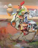 David Pataraia, Król Bachus, 2013, 2013, olej, płótno