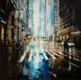 Bartłomiej Koter, Rainwalk, 2016, 2016, olej, płótno