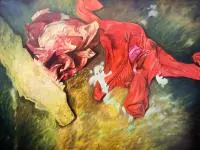 Rafał Podgórski, Czerwona koszula, 2011, 2011, olej, płótno