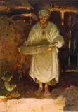 Apoloniusz Kędzierski, Przesiewanie (Przesiewaczka), 1925 r., 1925, olej, płótno