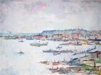Antoni Suchanek, Gdynia, 1964 r., 1964, olej, płótno
