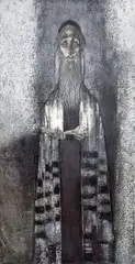 Maciej Lachur, Portret Rabina, 1972 r., 1972, olej, płótno