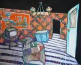 Diana Fict, I don`t think they`re coming, 2012, 2012, akryl, płótno